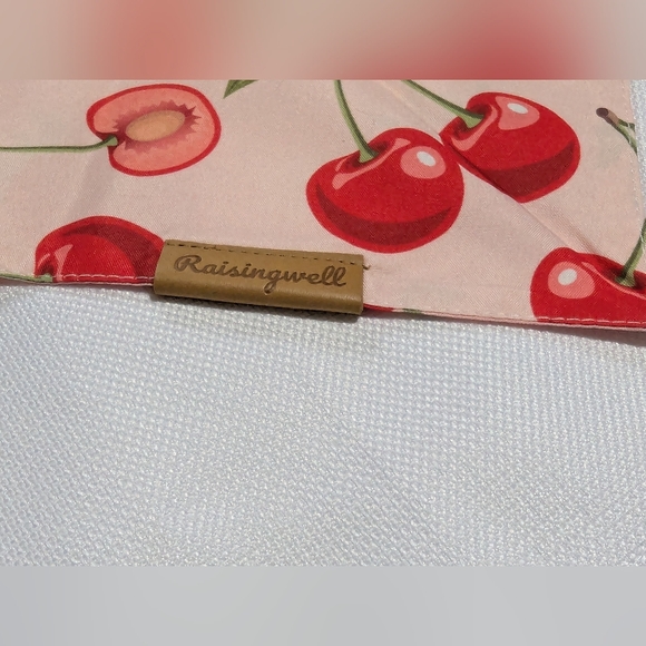 Raisingwell Pet Fruit Print Bandana Set-Yellow and Pink Reversible Size: XL - Picture 4 of 10